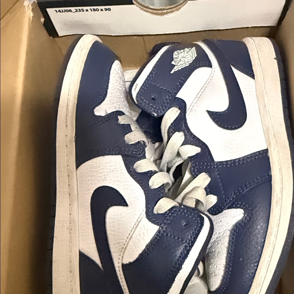 Nike Navy and White High-Tops